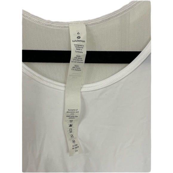 Lululemon White Sculpt Tank II, Size: 6 NWT - Picture 5 of 13